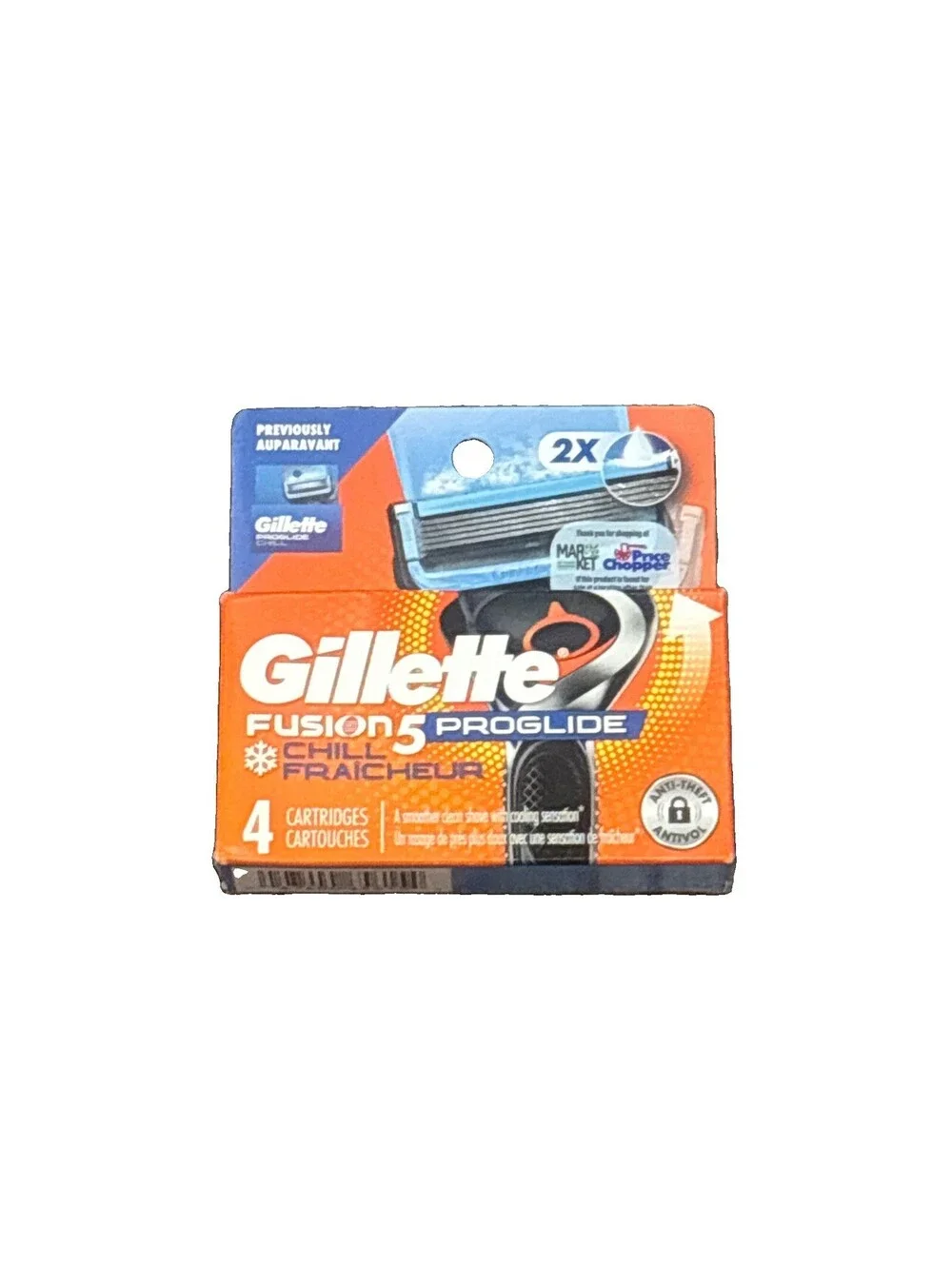 Gillette Fusion5 Proglide  Chill Fraicheur 4 Cartridges NEW SEALED